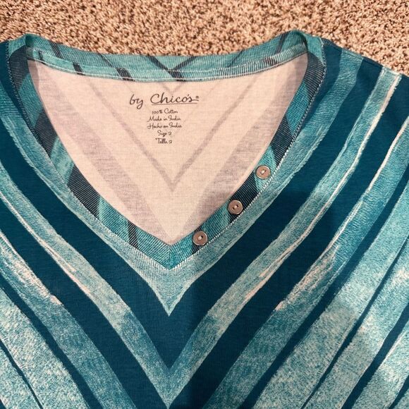 Chicos blue tshirt blouse - Picture 1 of 2